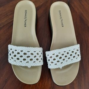 White Donald Pliner Platform Sandals